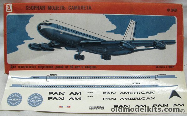 Donetsk Toy Factory 1/144 Boeing 707-321 - Pan Am 'Jet Clipper Invincible' N718PA (ex-Frog), 349 plastic model kit